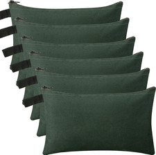 12 Pcs Canvas Tool Bag Pouch Zipper 16 Oz Heavy Duty Utility Pouch Bag
