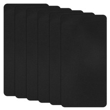 6-Pack 7.9x3.9" Polyester Fabric Repair Self-Adhesive Patches, Black