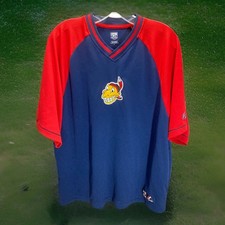 CLEVELAND INDIANS Baseball Jersey - 1940's Chief Wahoo Cooperstown Collection L
