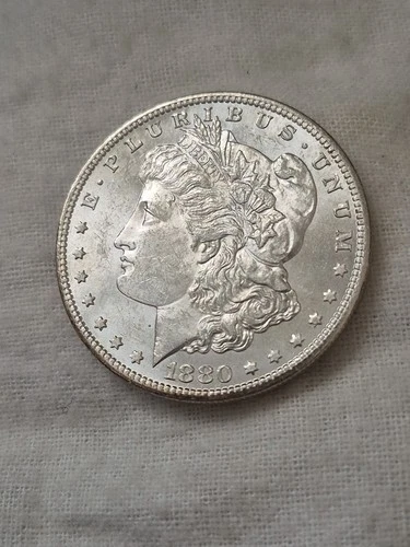 1880 S BU GEM MORGAN SILVER DOLLAR UNC MS++U.S. MINT RARE COIN
