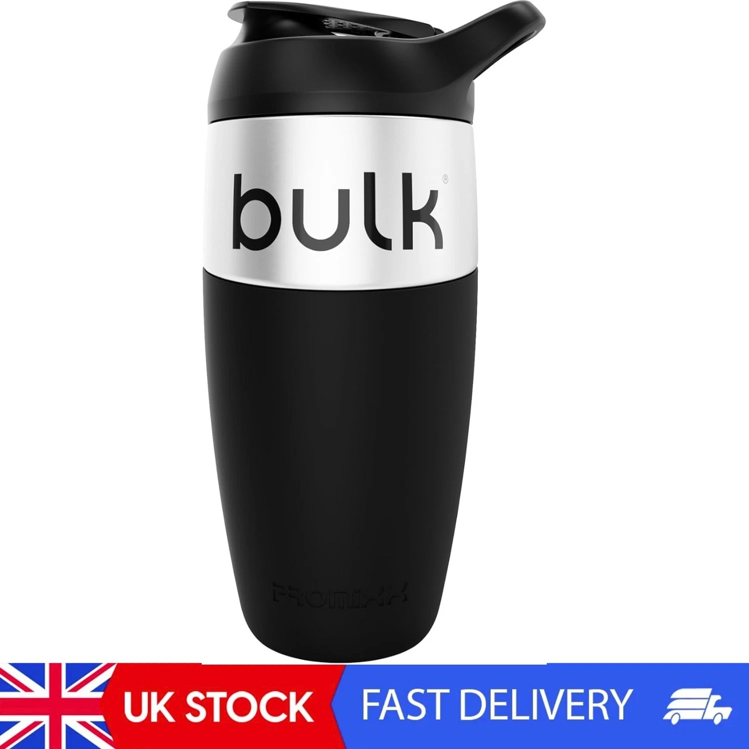 X Promixx Stainless Steel Shaker Bottle | Black | 700ml | Durable & Leak-Proof