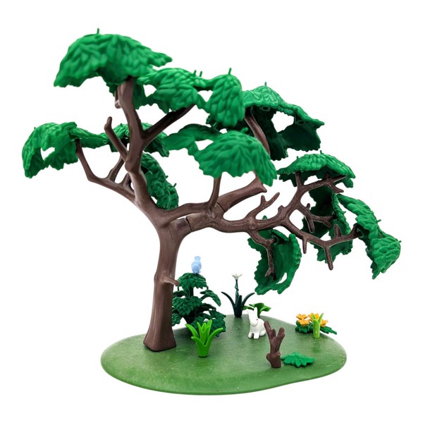Playmobil suelo grande verde árbol bosque plantas flores medieval