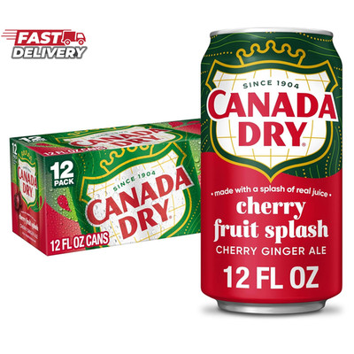 Canada Dry Cherry Gingerale Fruit Splash 12Oz, Pack of 12 | eBay