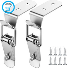 2 Pcs 90-Degree Angle Latch Stainless Steel Spring Loaded Toggle Latch Tool Box 