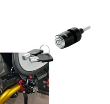 Helmet Lock w/Key on Clutch Handlebar Clamp for Harley Softail Dyna Touring 96+