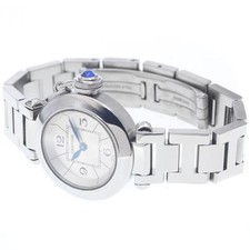 CARTIER MIS PASHAS W3140007 27mm SS Quartz Silver Dial Watch #C499