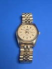 Vintage Timex Indiglo Watch Men 34mm Gold Tone Day Date New Battery 8"