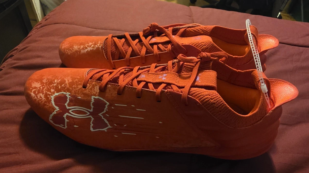 Under Armour Clutch Fit Football Cleats‎ Orange/white 1297953 MENS SIZE 16 Under armour Orange 13.5 US Football Shoes & Cleats for Men  main image 2