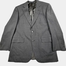 Vintage Brooks Brothers Wool Blazer Mens 40R Gray Pinstripe USA Made Brooksease
