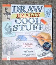Hinkler Drawing/Sketching Art Instruction Book - Animals, Dinosaurs, Cars, Ocean