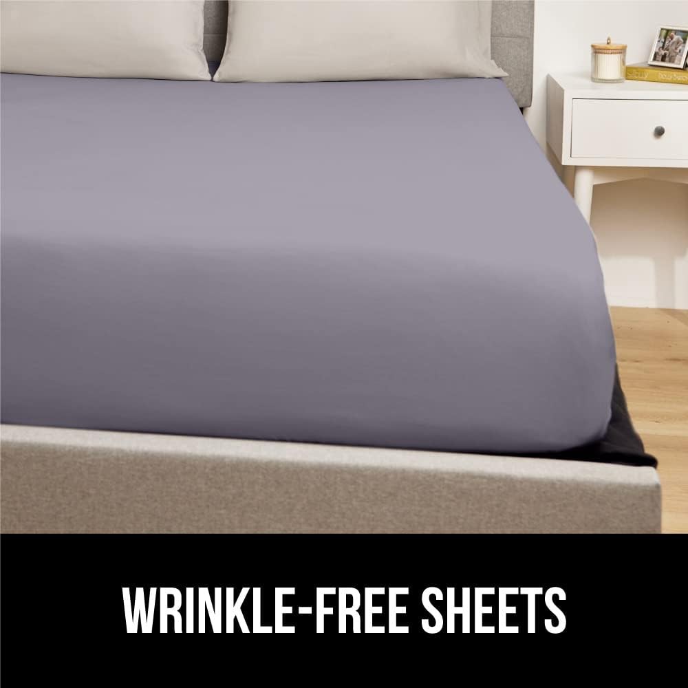 GORILLA GRIP Patent Pending Bed Sheet Holders, Adjustable Elastic White 