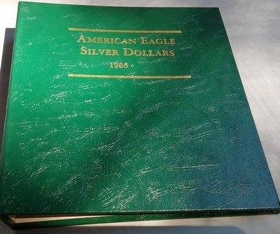 NEW COIN FOLDER ALBUM LITTLETON AMERICAN SILVER EAGLE 1986-2003 ADD EXTRA PAGES