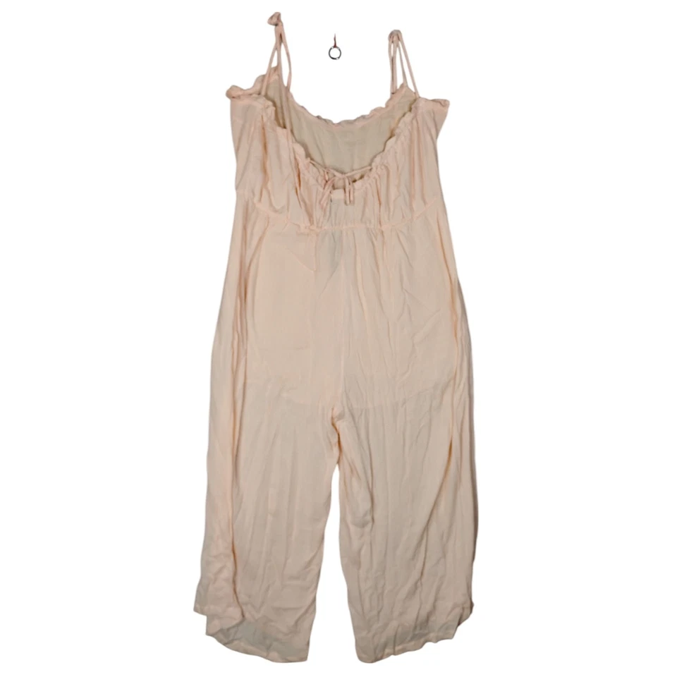 Macacão BooHoo Loungewear gaze pastel pêssego tamanho 24 forrado sem mangas novo com etiquetas - Imagem 3 de 4