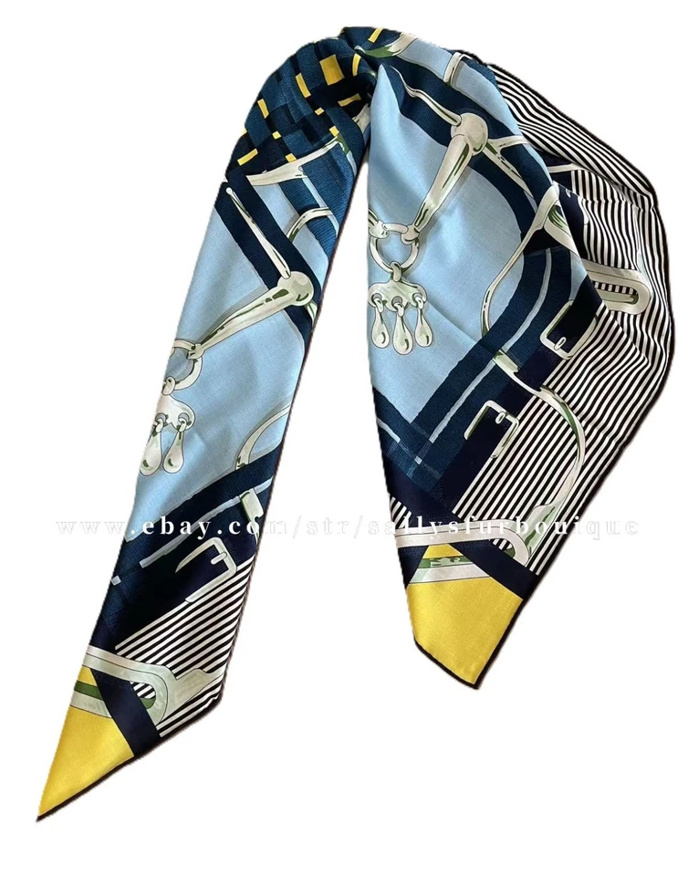 Sallys 70% Cashmere & 30% Silk Wrap Scarf Belt Print Double Face Stole Shawl 53" - Image 3 of 4
