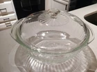 Vintage Pyrex 024-S Scalloped 2qt Bowl Clear Glass with Lid Casserole Dish