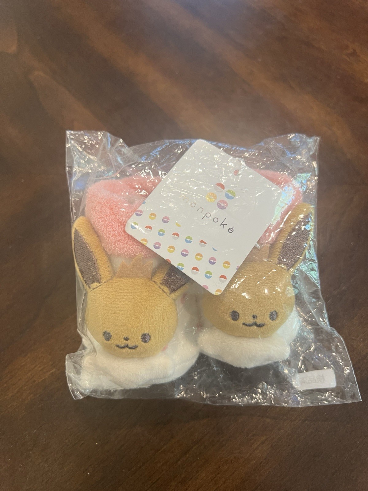Pokemon Eevee Baby Slippers Booties monpok&eacute; Pink and White 