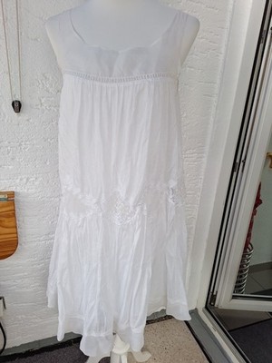 Ermanno Scervino weißes Sommer Kleid mit Spitze Gr. 44 deutsch 36/38