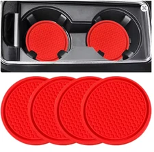 4PCS Universal Car Cup Coaster Non-Slip Silicone Holder Interior Accessory Set