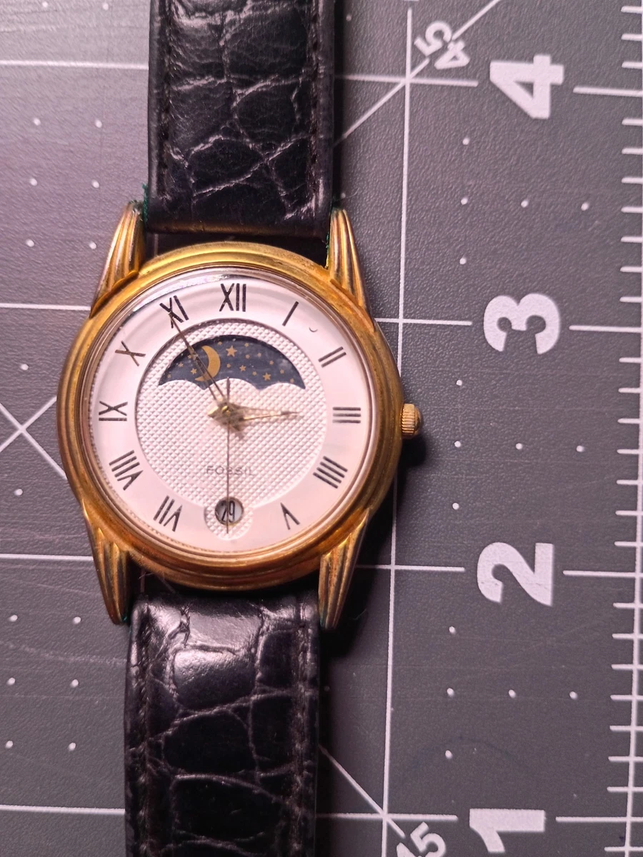 【平成レトロ】FOSSIL ムーンフェイズ メンズ 腕時計☆ Fossil Moon Phase Wristwatches for sale | eBay