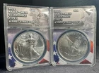 2021 MS70 Silver Eagle 2 Coin Set-Type 1 & Type II ANACS First Strike