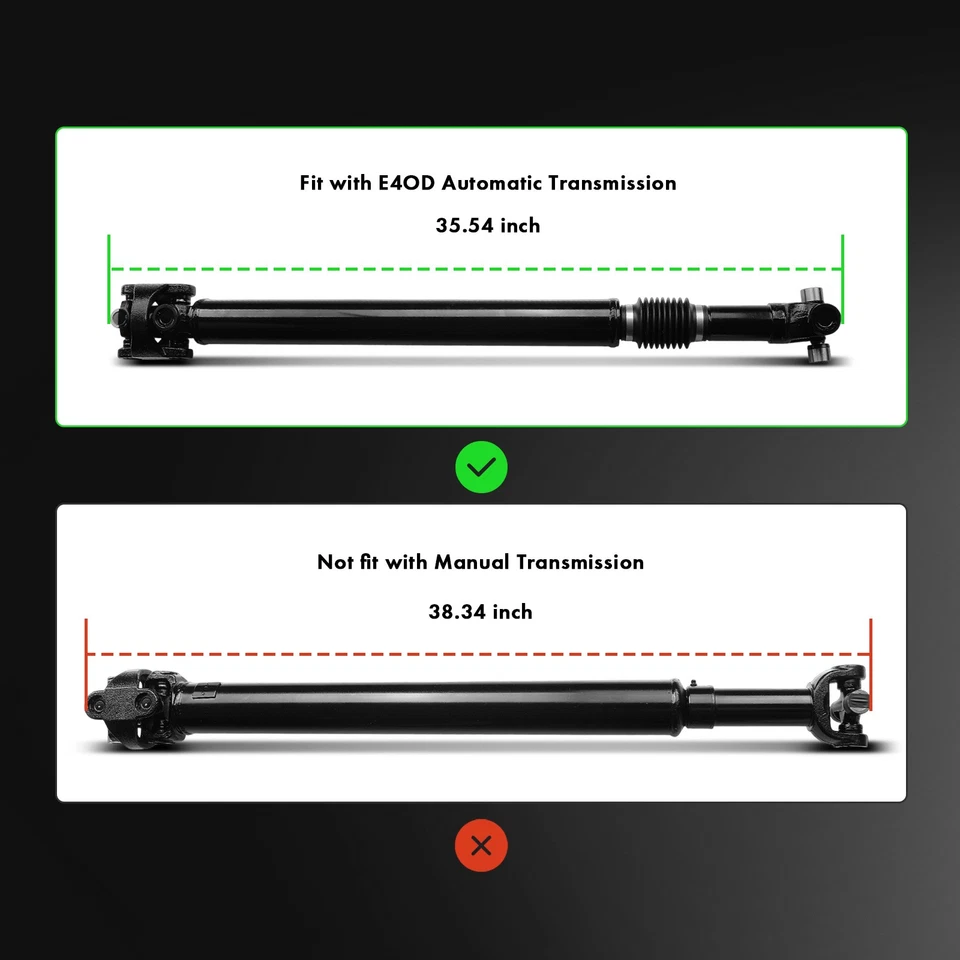 Front Driveshaft Prop Shaft Assembly for Ford F-350 1995 1996 Automatic Trans. - Image 2 of 4