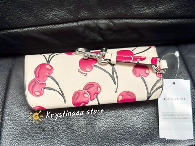 Coach Cherry Sunglasses Case NWT NWT Coach Sunglass Case With Cherry Print CZ432 Chalk Multi  main image 2