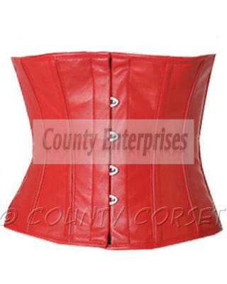 Waspie Cincher Shaper Taillen Steel Boned Waistbust Soft White Leather Corset