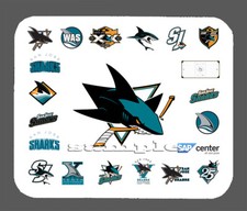 San Jose Sharks Logo Art Mouse Pad Item 1511