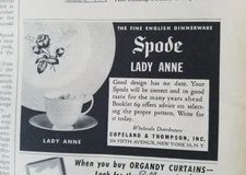 1953 Spode Lady Ann pattern China dinnerware vintage ad