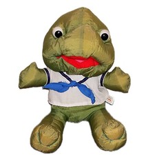 Knautschi Stofftier Euro play Vintage Figur  Frosch Retro Ballon Seide Germany