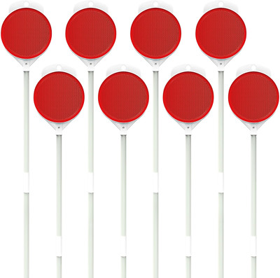 8PCS Reflective Driveway Markers 47 In Fiberglass Pole Driveway Reflectors for S