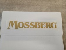 Clear Mossberg Sticker With Gold Lettering