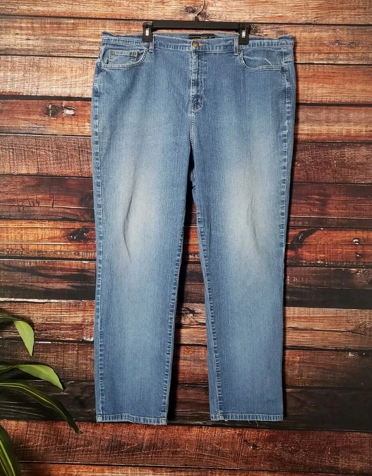 Venezia Denim Jeans Plus Size 28 Average Womens Stretch Cotton Blue - Image 2 of 4