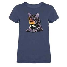 Cat with Black Eyes Animals Pet Funny Joke Humorous T-shirt