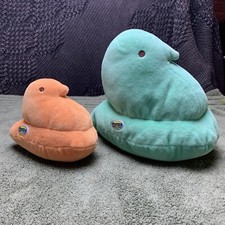 Peeps Marshmallow Chick Plush Stuffed Set of 2 Easter 8 Inches 6 Inches