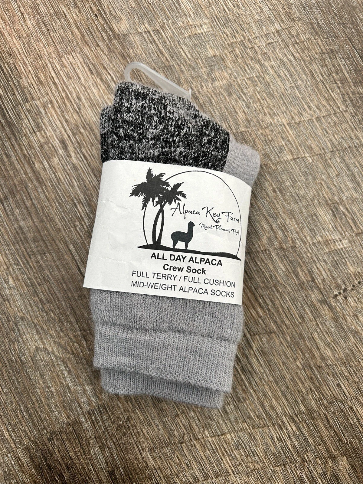 Alpaca Wool Crew Gray Socks Hunting Wool Hiking Lightweight Gifts Women Sz Small