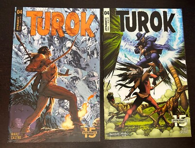 TUROK #4 (Dynamite Comics 2019) -- 1st Print + VARIANT Set -- NM- Or Better