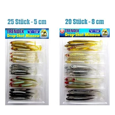 BEHR Drop Shot Set Minnow Sortiment Köder Gummifisch Köderfisch Kunstköder angeln