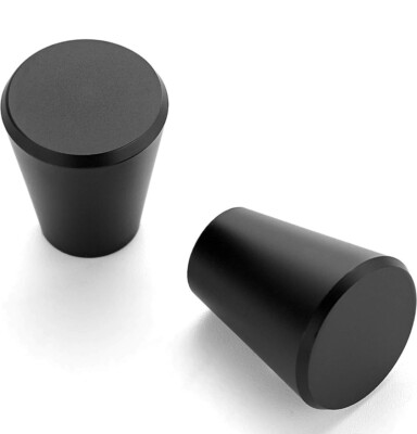 Ravinte 50 Pack 3/4 Inch Round Black Metal Cabinet Knobs