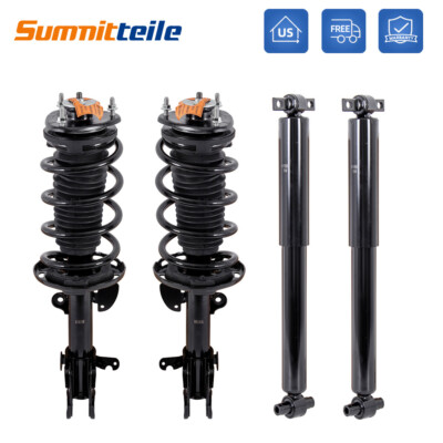 SCITOO - 2Pcs Front Complete Struts Spring Assembly + 2Pcs Rear Shock Absorbers Fits