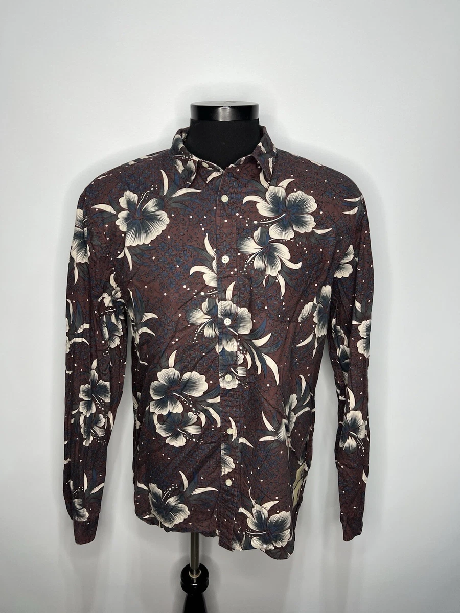 Stussy Hawaiian Flower Button Long Sleeve Shirt Men's. XXL | eBay
