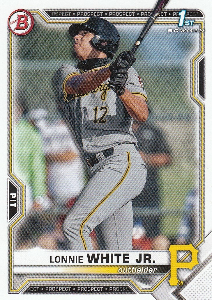 LONNIE WHITE JR. BOWMAN DRAFT 1ST ROOKIE CARD RC PITTSBURGH PIRATES #BD-28 2021