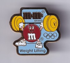 RARE PINS PIN'S .. OLYMPIQUE OLYMPIC BARCELONA 1992 M&M'S HALTEROPHILIE ~25