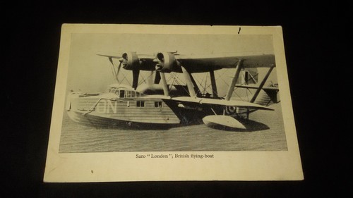 Retro Schwarz Weiß Fotografie Militär Flugzeug Saro London Britisch Fliegen Boot - Picture 4 of 5