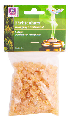 Fichtenharz (Pinaceae) Berk - Räucherwerk in Tüten 50 g, Reine Harze