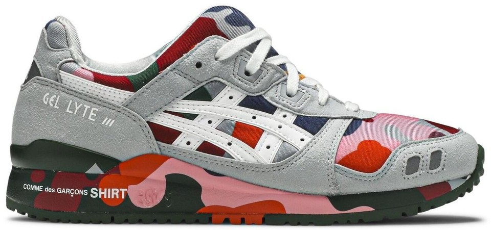 Comme Des Garçons SHIRT x ASICS Gel Lyte 3 Colorful Camo for Sale