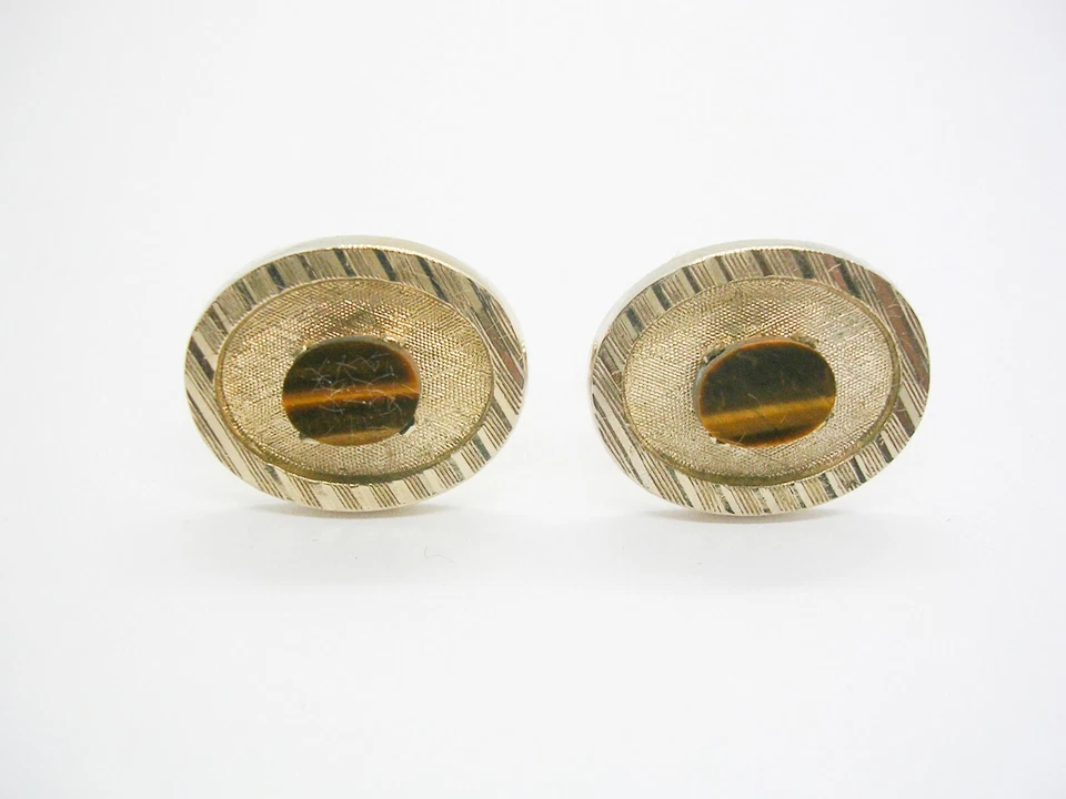 Vintage Cuff Links Tie Pin Set DANTE Cuff Links with matching Tie Tack - Image 3 of 4
