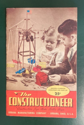 Vintage 1948 The Constructioneer Toy Erector Parts Catalog Idea Book Urbana OH