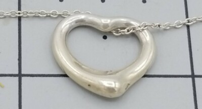 Tiffany &Co. Sterling Silver Elsa Peretti Open Heart Pendant | eBay
