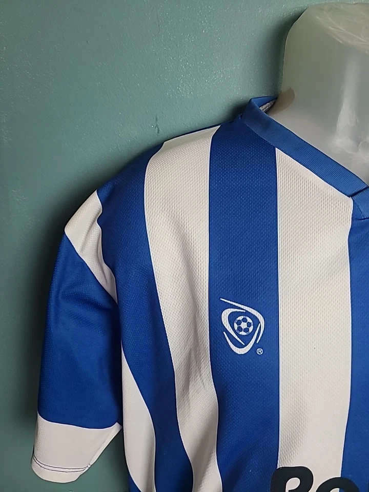 Camiseta deportiva réplica de fútbol Super Porto Dri-Fit para hombre talla grande L azul blanco  Foto 4 de 4